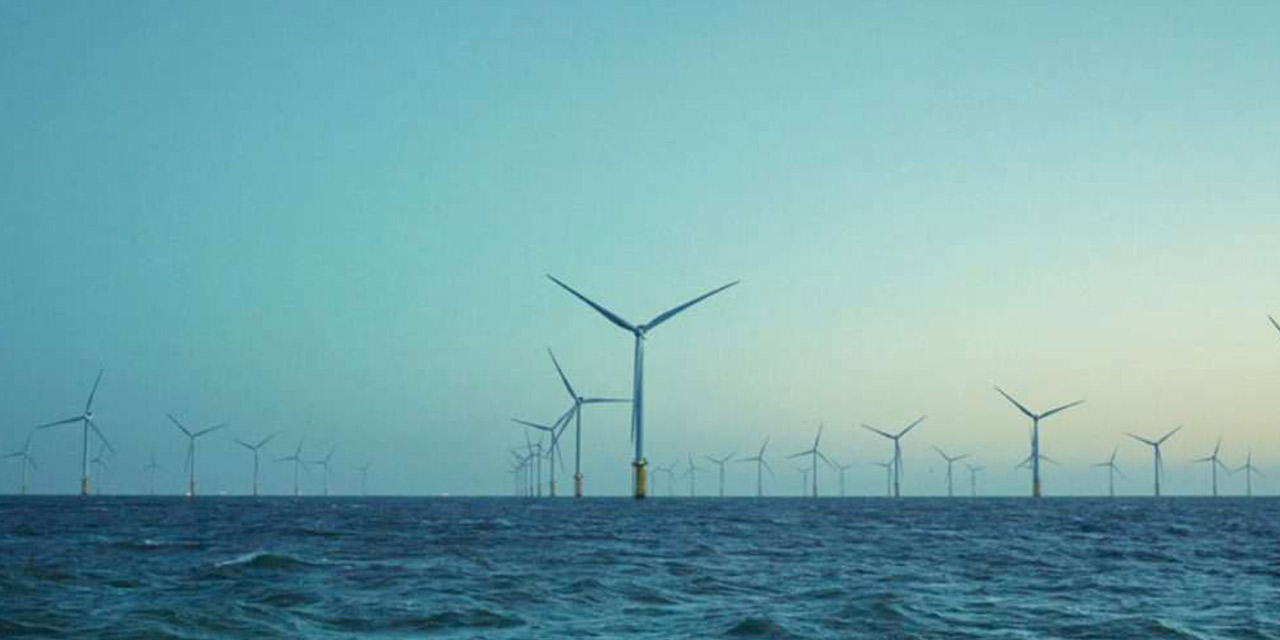 Pale di un impianto offshore per la produzione di energia eolica