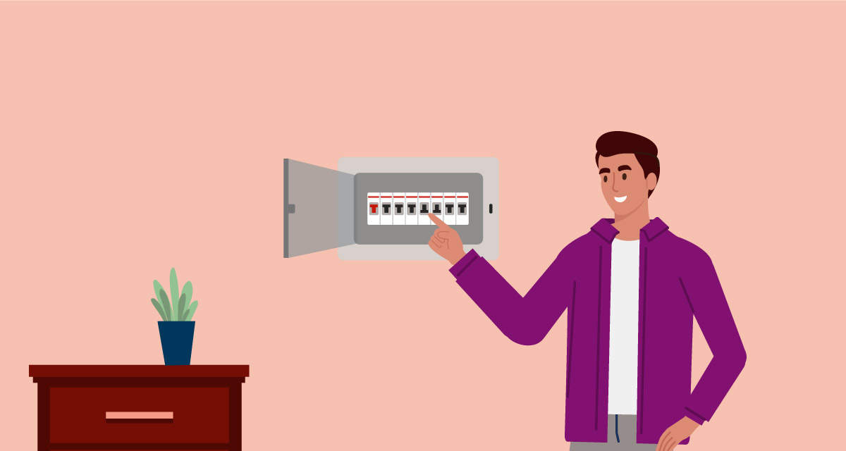 Illustrazione di un quadro elettrico con salvavita